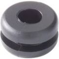 HellermannTyton HV1206-PVC-BK-M1 Kabeldurchführung Klemm-Ø (max.) 10 mm Plattenstärke (max.) 6 mm PVC Schwarz 1 St.