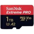 SanDisk Extreme PRO microSDXC-Karte 1 TB Class 10, UHS-I, v30 Video Speed Class stoßsicher, Wasserdicht