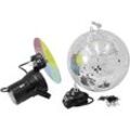 Eurolite 50101860 Halogen Discokugel-Set mit Motor, mit Farbwechselscheibe 30 cm