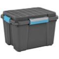 KIS 237440 Aufbewahrungsbox Scubba stapelbar (B x H x T) 495 x 340 x 390 mm Grau-Blau, Schwarz 1 St.