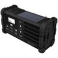 Renkforce RF-DAB-MMR88 Outdoorradio DAB+, UKW Notfallradio, USB Handkurbel, Solarpanel, wiederaufladbar, Taschenlampe Schwarz