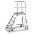 ZARGES 41973 Aluminium Podesttreppe fahrbar 35 kg