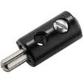 Kahlert Licht Miniatur-Bananenstecker Stecker, gerade Stift-Ø: 2.6 mm Schwarz 1 St.