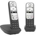 Gigaset A690 Duo DECT Schnurloses Telefon analog Freisprechen, mit Basis, Wahlwiederholung Schwarz