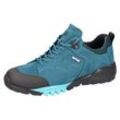 Trekkingschuh WALDLÄUFER "H-Amiata", Damen, Gr. 3,5 (36), blau (türkis, kombiniert), Nubukleder, Gummi, Textil, sportlich, Schuhe, Freizeitschuh, Halbschuh, Schnürschuh mit TEX-Membran, H-Weite