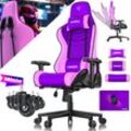 KESSER® Gaming Stuhl Ergonomisch Bürostuhl mit Kopfstütze & Lendenkissen Racing Gamer Stuhl 150kg belastbar Armlehne 360° Drehbarer Schreibtischstuhl Gaming Chair + Gummi-Rollen