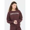 Sweatshirt ATHLECIA "Giannis", Damen, Gr. 42, rot (bordeaux), 65% Polyester, 35% Baumwolle, unifarben, casual, normal, Rundhals, Langarm, Sweatshirts, mit atmungsaktivem Design