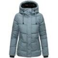 Steppjacke NAVAHOO "Sag ja XIV", Damen, Gr. XL (42), blau (graublau), Oberstoff: 100% Polyester, Futter: 100% Polyester, Wattierung: 100% Polyester, Ärmelfutter: 100% Polyester, modisch, figurumspielend hüftbedeckend, hoch geschlossener Ausschnitt, Langarm Ärmel ohne Ärmelschlitz Rippstrickbündchen, Jacken, Warme gesteppte Winterjacke mit Kapuze