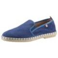 Espadrille VERBENAS "Tom Pacific", Herren, Gr. 41, blau (jeansblau), Textil, Veloursleder, klassisch, Schuhe, Loafer, Slipper, Sommerschuh, Strandschuh mit Stretcheinsätze