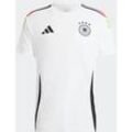 Fußballtrikot ADIDAS PERFORMANCE "DFB H JSY FAN", Herren, Gr. L, weiß, Obermaterial: 100% Polyester, sportlich, Rundhals, Kurzarm, Trikots, Deutschland EM Trikot 2024 Herren