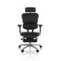 hjh OFFICE Luxus Chefsessel ERGOHUMAN PLUS LEGPRO GEN2 Leder mit Armlehnen (höhenverstellbar)