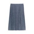 TOM TAILOR Damen Plissee Midi-Rock, blau, Gemustert, Gr. 36