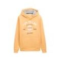 TOM TAILOR Herren Hoodie Sweatshirt mit Logo-Print, orange, Uni, Gr. XXL