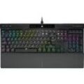 CORSAIR K70 RGB PRO, Gaming Tastatur, Mechanisch, Cherry MX Red, kabelgebunden, Schwarz