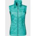 Funktionsweste SCHÖFFEL "Hybrid Vest Stams L", Damen, Gr. 38, grün (7290, grün), Oberstoff : 100% Nylon Oberstoff Seitenteile: 94% Polyester 6% Elasthan Wattierung :, sportlich, ohne Ausschnitt, Westen