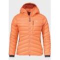 Outdoorjacke SCHÖFFEL "Down Jacket Tschierval L", Damen, Gr. 36, orange (5310, orange), Oberstoff : 100% Nylon Futter : 100% Nylon Wattierung : 100% Polyester Füllung : 100% Daune, sportlich, regular fit, hoch geschlossener Ausschnitt, Langarm, Jacken