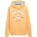 TOM TAILOR Herren Hoodie Sweatshirt mit Logo-Print, orange, Uni, Gr. XXL