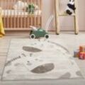 Kinderteppich CARPET CITY "MARA719", beige (creme), B:160cm H:11mm L:230cm, Obermaterial: 70% Polypropylen, 30% Polyester, Teppiche, Kinderzimmer Teppich Tiere Beige Spielzimmer