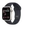 Apple Watch Series SE 2 (2022) GPS 44 mm - Aluminium Polarstern - Sportarmband Schwarz