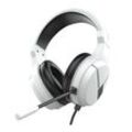 Alpha Omega Players Nixe C25 Kopfhörer Noise cancelling gaming mit kabel mit Mikrofon - Weiß