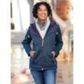 Fleecejacke CASUAL LOOKS, Damen, Gr. 42, blau (türkis, marine, meliert), 100% Polyester, Webware:100% Polyester, meliert, gemustert, mehrfarbig, Langarm, Jacken