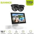 4CH dvr Überwachungs Kamera Set 10,1 Zoll Bildschirm 2×1080P Kamera ir Nachtsicht Fernzugriff Video Überwachung System - Sannce