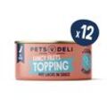 Fancy Filets Topping mit Huhn & Lachs in Soße für Hunde - 12x70g