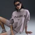 Nike Sportswear Phoenix Oversize-Oberteil mit Logo und Viertelreißverschluss (Damen) - Grau