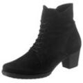 Schnürstiefelette GABOR "Palma", Damen, Gr. 38,5, schwarz, Nubukleder, klassisch, Schuhe, mit Innenreißverschluss