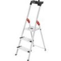 Hailo L80 ComfortLine 8040-307 Aluminium Stufen-Stehleiter inkl. Werkzeugablage Arbeitshöhe (max.): 2.35 m Silber, Schwarz, Rot EN 131 4.1 kg