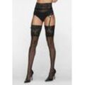 LASCANA Halterlose Feinstrümpfe schwarz Gr. 32-34 für Damen. Normal