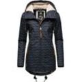 Winterjacke RAGWEAR "Zuzka Winter", Damen, Gr. XS (34), blau (dunkelblau), Außenmaterial: 100% Polyester, Innenfutter: 100% Polyester, Wattierung: 100% Polyester, modisch, tailliert Po-bedeckend, Langarm mit Knopf Rippstrickbündchen mit Druckknopf, Jacken, Wasserdichter Winterparka mit Teddyfleece Innenfutter