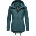 Winterjacke RAGWEAR "YM-Danka", Damen, Gr. XXXL (46), grau (graugrün), Außenmaterial: 100% Polyester, Innenfutter: 100% Polyester, Wattierung: 100% Polyester, casual, tailliert hüftbedeckend, hoch geschlossener Ausschnitt, Langarm Ärmel ohne Ärmelschlitz Rippstrickbündchen, Jacken, stylische Winter Outdoorjacke mit Kapuze