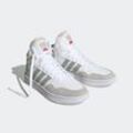 Sneaker ADIDAS SPORTSWEAR "HOOPS 3.0 MID LIFESTYLE BASKETBALL CLASSIC VINTAGE", Gr. 42, weiß (cloud weiß, metallicl grau, grau one), Synthetik, Leder, sportlich, Schuhe