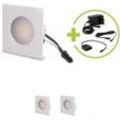 LED Mini Einbauspot eckig 1.2W 12V IP20 Ausschnitt Ø32mm - Lichtfarbe: Warmweiß ...