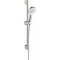 Hansgrohe Crometta 1jet Brauseset 26535400 weiss chrom, EcoSmart 9 l/min, 65 cm Stange