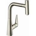 Hansgrohe Talis Select S M5115-H220 Küchenarmatur 73852800, Edelstahl-Optik, Ausziehauslauf, sBox