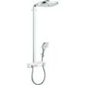 Hansgrohe Raindance Select E 300 3jet Showerpipe 27127400, weiß/chrom, mit ShowerTablet