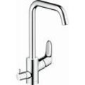 Hansgrohe Küchen Armatur Focus M41 260 1jet 31823000 chrom, schwenkbarer Auslauf, Geräteabsperrventil