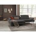 Ecksofa W.SCHILLIG "enjoy&MORE, Designsofa, elegant und bequem, L-Form", grau (anthrazit r66), B:294cm H:87cm T:185cm, Chenille-Flachgewebe R66 (85% Polyester, 15% Nylon), Longlife Xtra-Leder Z59: Glattleder mit modischer Prägung. Hautstärke 0, 9 - 1, 1 mm, Stoff S37 (100% Polyester), Sofas, Sitztiefenverstellung, Füße schwarz pulverbeschichtet, Breite 294 cm