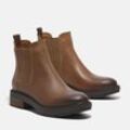 Chelseaboots TIMBERLAND "BRIMFIELDMID CHELSEA BOOT", Damen, Gr. 37,5, braun (md brn f grain), Leder, sportlich, Schuhe, Stiefelette, Winterschuhe, Ankle Boots