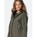 Regen- und Matschjacke ILSE JACOBSEN "RAIN37", Damen, Gr. 36, grün (army), Obermaterial: 94% Polyester, 6% Elasthan; Futter: 100% Polyester, casual, normal, Langarm abgerundeter Saum, Jacken, Atmungsaktiv, Kapuze, wasserdicht, leicht, YKK 2-Wege Reißverschluss