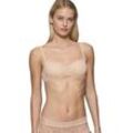 Bügel-BH TRIUMPH "Body Make-Up Illusion Lace Balconette", Damen, Gr. 70, Cup B, nude beige, Microtouch, Spitze, Obermaterial: 51% Polyamid, 37% Polyester, 12% Elasthan, unifarben, leicht glänzend, elegant, BHs, Strech-Spitze