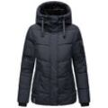 Steppjacke NAVAHOO "Sag ja XIV", Damen, Gr. L (40), blau (navy), Oberstoff: 100% Polyester, Futter: 100% Polyester, Wattierung: 100% Polyester, Ärmelfutter: 100% Polyester, modisch, figurumspielend hüftbedeckend, hoch geschlossener Ausschnitt, Langarm Ärmel ohne Ärmelschlitz Rippstrickbündchen, Jacken, Warme gesteppte Winterjacke mit Kapuze