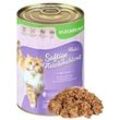 18 x 400 g Lecker.Pet® Balu's Saftige Fleischmahlzeit mit Huhn Katzenfutter Nassfutter