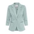 Kurzblazer ICHI "Kurzblazer IHKate", Damen, Gr. L, blau (ether), Obermaterial: 74% Polyester PES. 22% Viskose LENZING ECOVERO CV LenzEcov. 4% Elasthan EL., casual, normal, Blazer