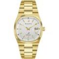 Quarzuhr BULOVA "Super Seville", gold (goldfarben, weiß), Armbanduhren, Damen, Armbanduhr, Damenuhr, Herrenuhr, unisex, analog, Edelstahlarmband