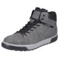 Winterboots RIEKER, Herren, Gr. 43, grau (grau, schwarz), Lederimitat, Textil, sportlich, Schuhe, in sportiver Optik