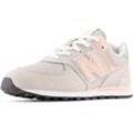 Sneaker NEW BALANCE "574", Gr. 36, rosa (hellgrau, rosa, silberfarben), Leder, Textil, sportlich, Schuhe