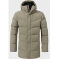 Langjacke SCHÖFFEL "Urban Down Coat Style Cers MNS", Herren, Gr. 50, braun (4725, braun), Oberstoff : 90% Polyester 10% Elasthan (Coating: Polyurethan) Futter : 100% Polyester Futter 2: 100% Polyester Füllung : 80% Daune 20% Federn, modisch, regular fit, hoch geschlossener Ausschnitt, Langarm, Jacken